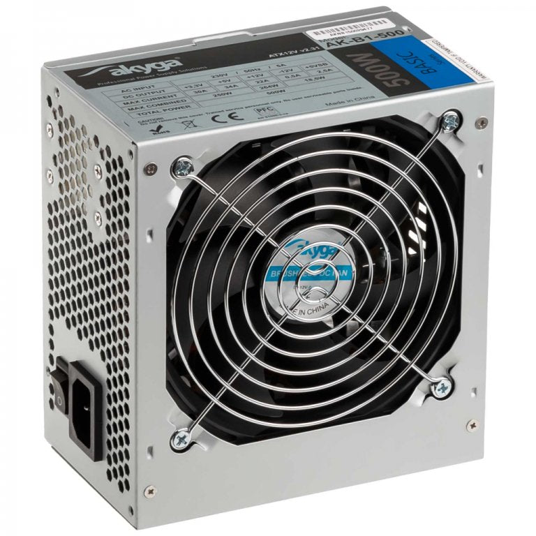 Akyga Power Supply Basic ATX 500W AK-B1-500 FAN12CM P4 3XSATA Pci- And