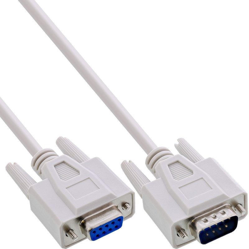 Inline Cable Serie Moldeado DB9 Male a Female Grey 2M