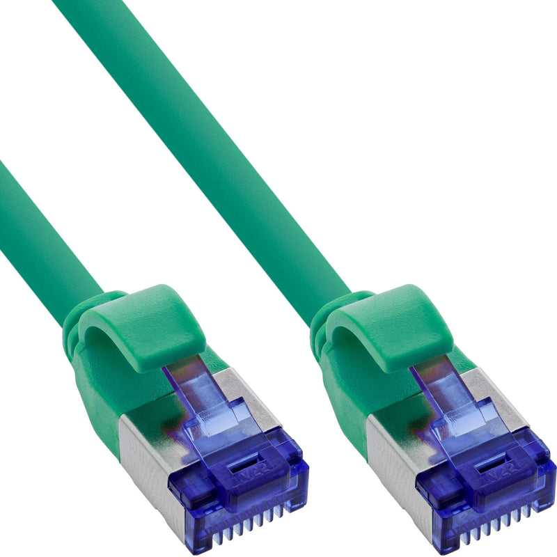 Inline® Network Cable Slim, CAT.6A, S/FTP, Tpe (lszh) Flexible, PoE, Green, 7.5M