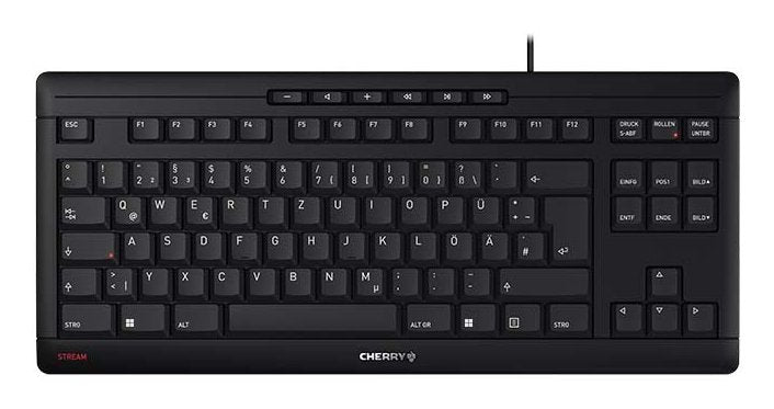 Cherry Teclado German Stream Teclado Tkl USB Qwertz Negro