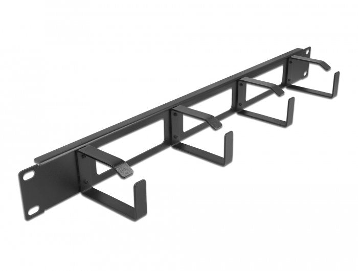 Delock Panel Gestión Cables 19 With Abertura And 4 Ganchos 1U Black