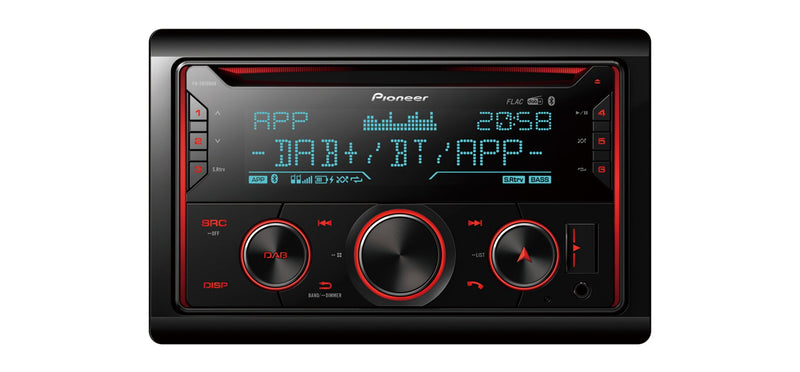 Pioneer FH-S820DAB Receptor Multimedia Car Black 200W Bluetooth