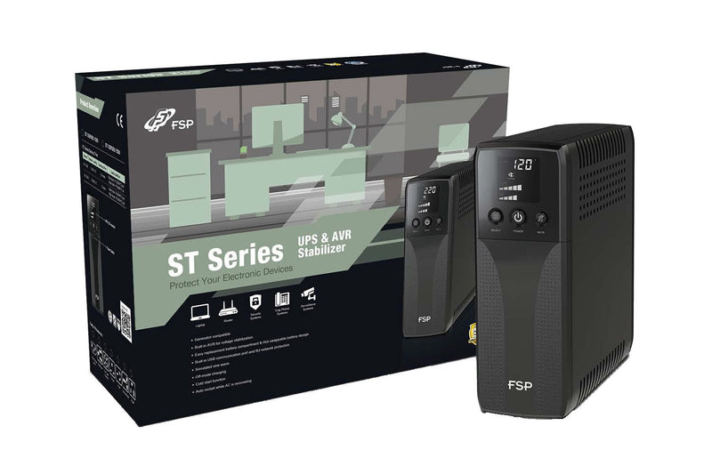 Fsp UPS St 850 Tower 850VA 510W RJ45 Ausgang 4 Schuko