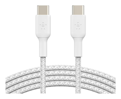 Belkin 1X2 Braided Pvc Cable 1M USB-C/USB-C Wh. CAB004BT1MWH2PK — image 1