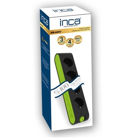 Inca IPW-44YS3 Black Green 4 Salidas AC 250V 3M