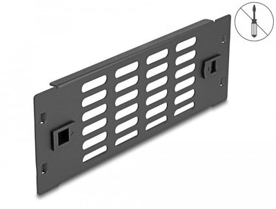 Delock 66986 Panel Gabinete Network With Ranuras Ventilación Without Tools 10? 2U Black — image 1