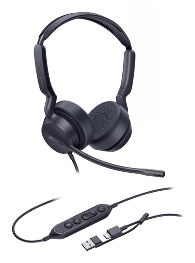 Yealink Headphones UH42 Dual Uc USB-C/a USB Type-c / USB Type-a Black — image 1