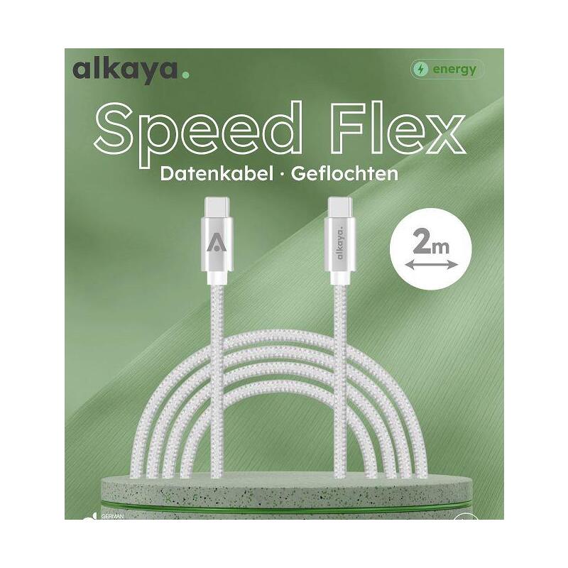 Alkaya Speed Flex USB Cable -c a USB-C 2M White