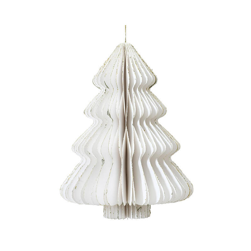 Decoris Tree Paper White Colgar, Ø30X40CM.