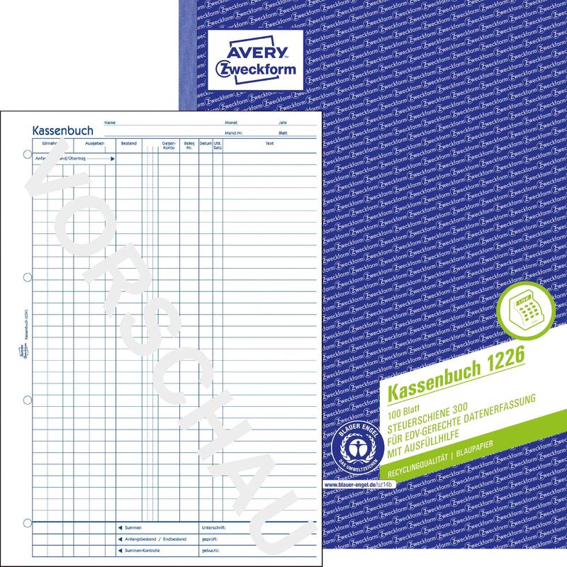 Avery Zweckform Kassenbuch A4 Edv - A4