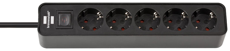 Brennenstuhl 1153250000 Base Múltiple 1,5M 5 Salidas AC Indoor Black