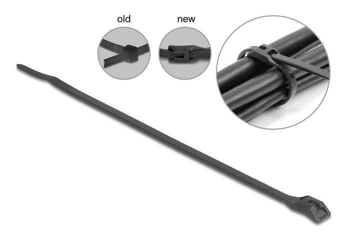 Delock 19467 Brida Cables With Cabeza Plana 150 X An 3,6MM 100 Pieces Black