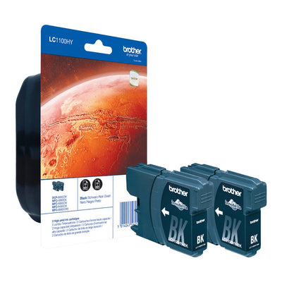 Brother Ink LC-1100HYBKBP2 Twin Pack With Security-tag — image 1