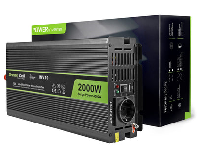 Green Cell Inversor Voltaje Automóvil ® 12V a 220V, 2000W / 4000W — image 1