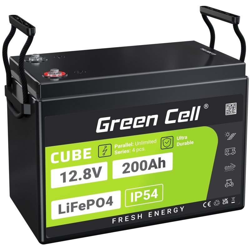Green Cell LFPGC12V200AH Battery Sistema UPS Fosfato Hierro-litio (LIFEPO4) 12,8V 200AH