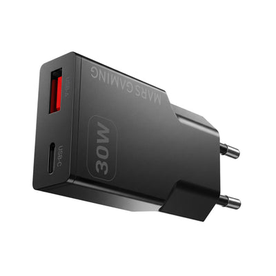 Mars Gaming Charger USB GaN MD-GAN30 30W 1x USB-C 1x USB-A Pd Colour Black — image 1