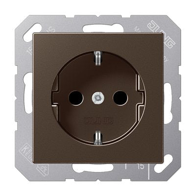 Jung A1520MO Schuko Socket Power 16A 250V a Mokka