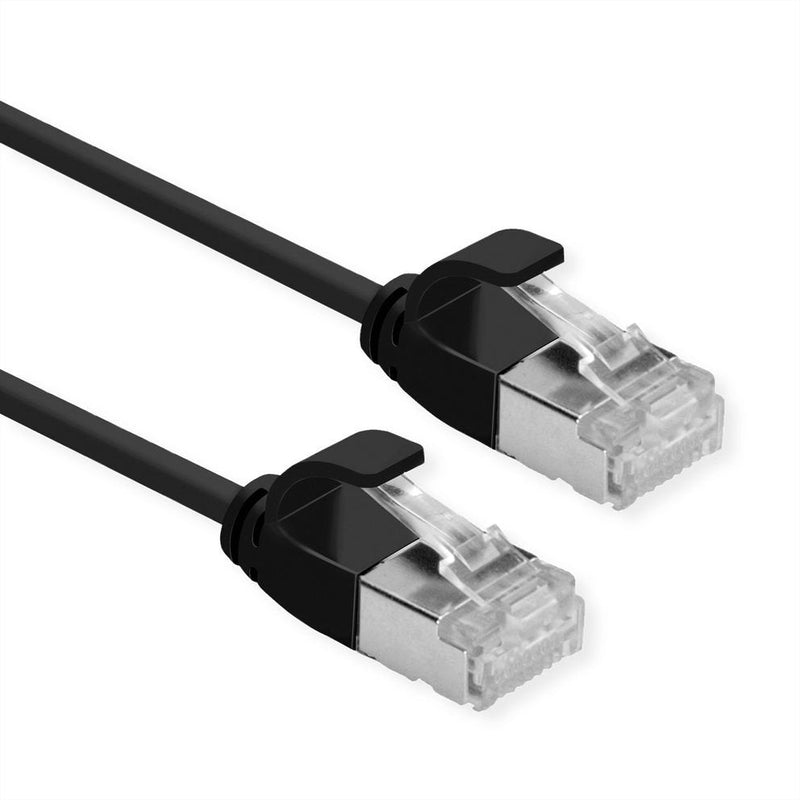 Roline Verde U FTP Network Cable CAT.6A (class Ea), Lsoh, Slim, Negro 2M