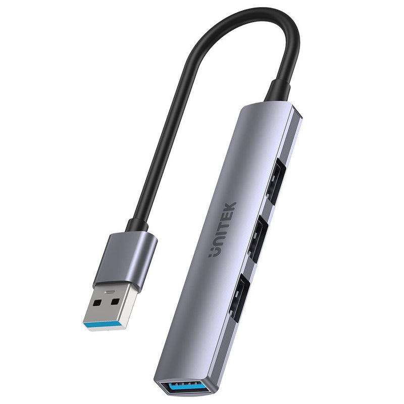 Unitek Hub USB-A 1x USB-A 5Gbps, 3x USB-A 2.0 Alu