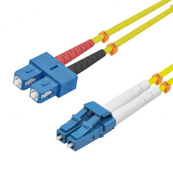 Helos Lwl Network Cable Lc/Sc Duplex 9/125?M OS2 Yellow 1,5M