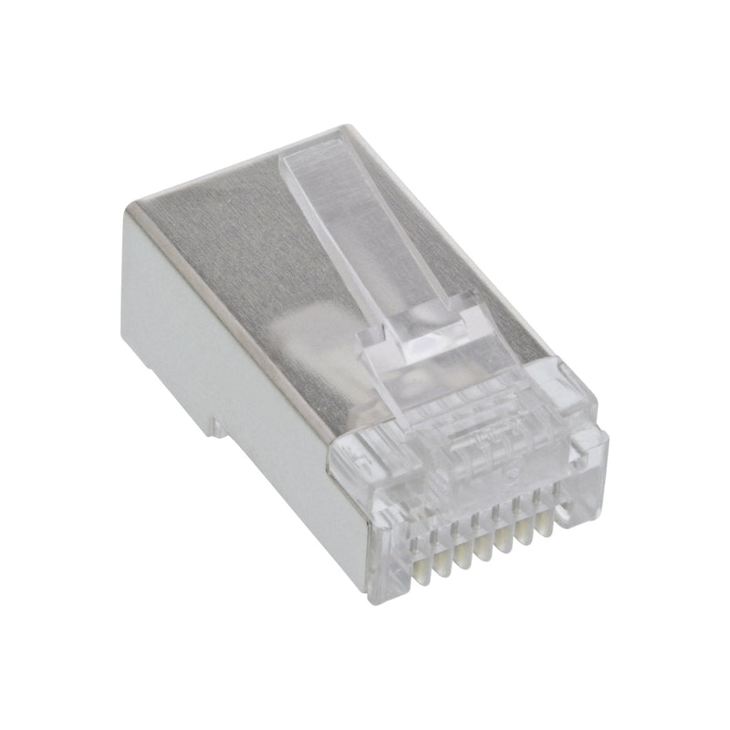 Inline 10 Units Pack Connectors 8P8C RJ45 Male Apantallados Cables Redondos