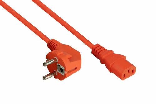 Kabelmeister Contact Protección-st. (90° Angulado.) An C13 Orange 5M — image 1