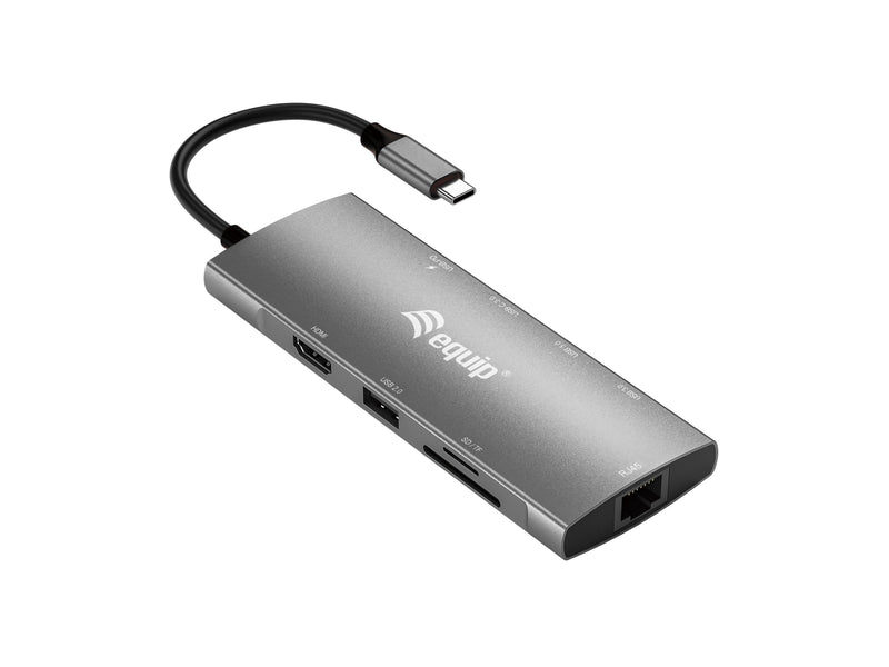Equip Dock Usb-c-hdmi, Gigabit Lan, USB 3.0, 100WPD, SD TF 0,25M