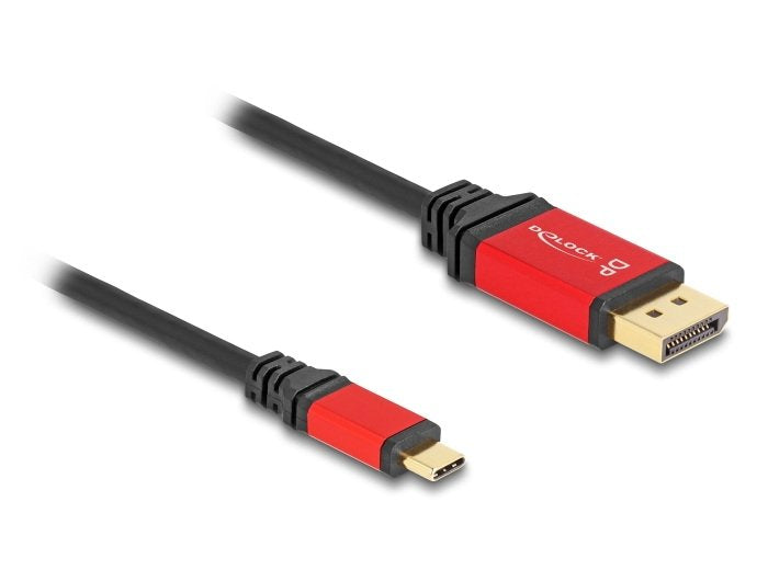 Delock 80092 USB Cable Type-c™ a DisplayPort (modo DP Alt) 8K 30 HZ With Función Hdr 1M Red