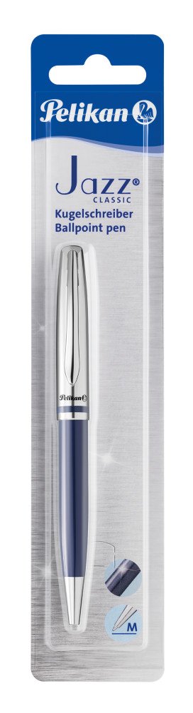 Pelikan Jazz Classic Blue Pen Punta Retractable With Pulsador Medio 1 Pieces