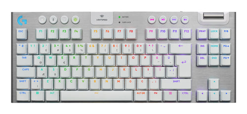 Logitech G G915 X Lightspeed Keyboard Set USB + RF Wireless + Bluetooth QWERTY Internacional Ee.uu. White — image 1