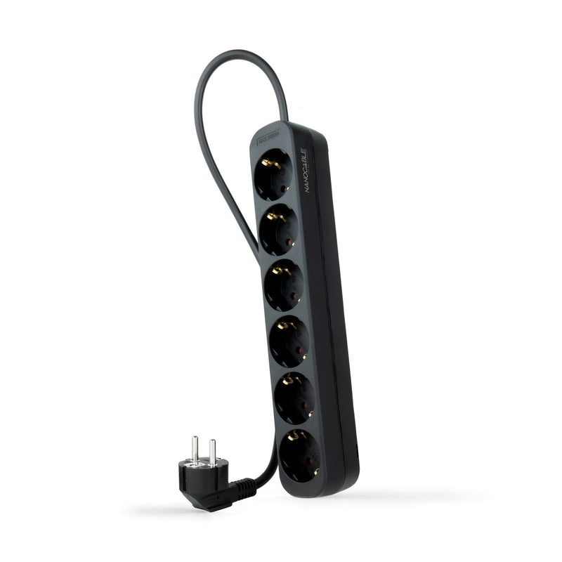 Nanocable Power Strip 6 Sockets - 1.4M - Black