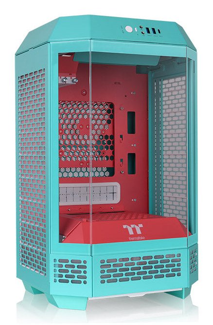 Thermaltake PC Case The Tower 250 Mini Tower Colour Menta, Red CA-1Z9-00SLWN-00