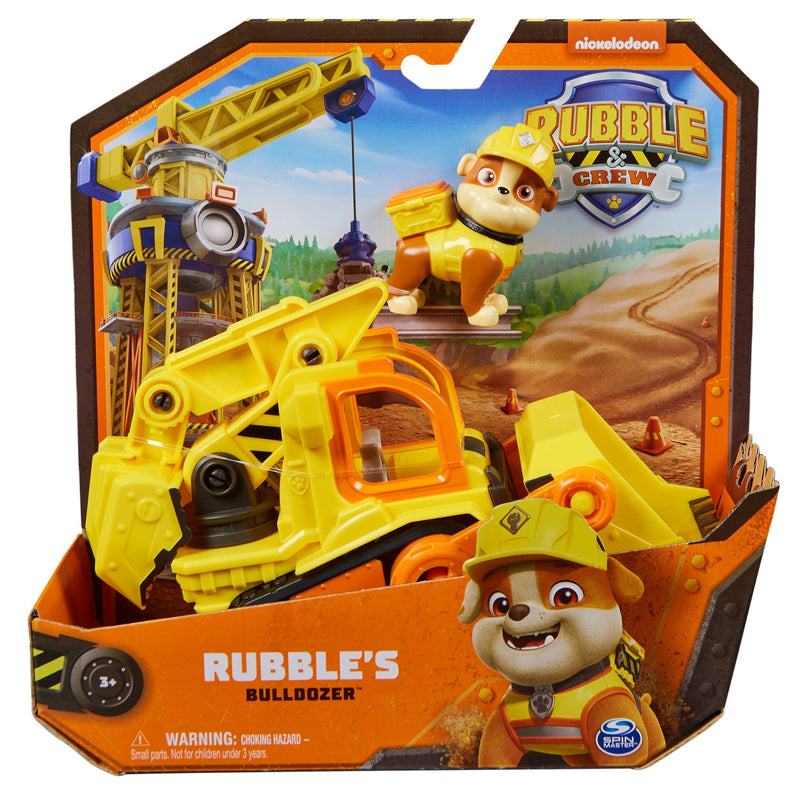 Spin Master Rubble & Crew - Vehículo Construcción Bulldozer Con Figura Rubble, Vehículo Juguete 6066511