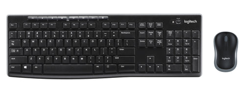 Logitech Keyboard Italian Wireless Combo MK270 Mouse Included USB QWERTY Black — image 1