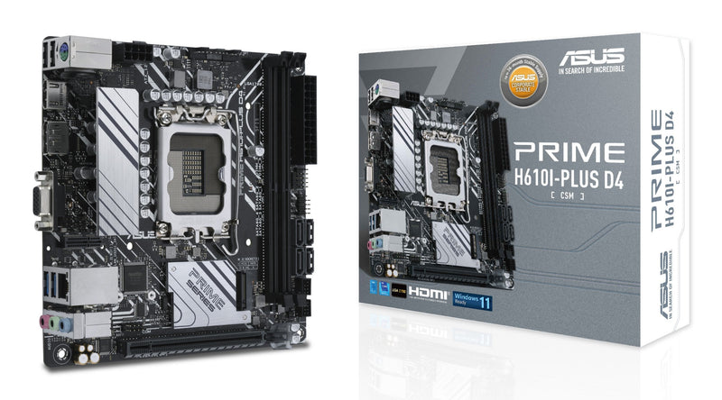 ASUS Motherboard Prime H610I-PLUS D4-CSM Intel 1700 DDR4 MATX