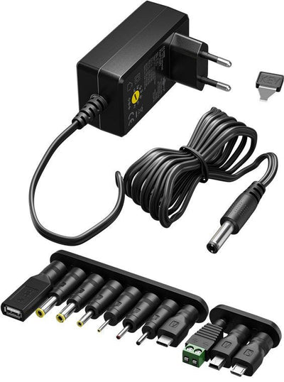 Goobay Alimentador Universal 3-12V 27W 2.25A 7 Connectors DC And 3 USB — image 1