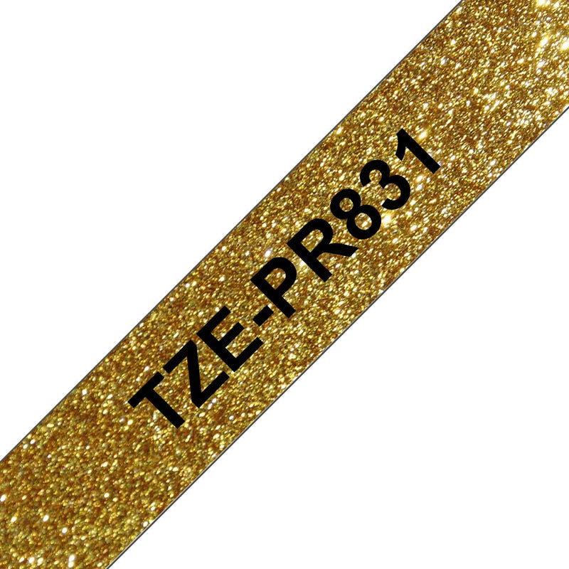 Brother TZE-PR831 Printing Black Sobre Gold Glossy Premium Roll (1 2CM X 8M) 1 Cinta(s) Type Laminated Brother