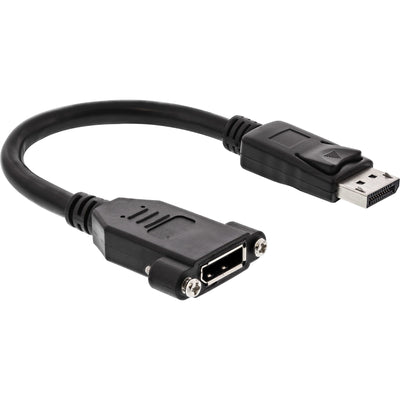Inline Adapter DisplayPort Male a Female 0,2M, Black — image 1