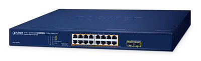 Planet GSW-1820HP Switch No Administrado Gigabit Ethernet (10/100/1000) Energía Sobre Ethernet (PoE) 1U Blue — image 1