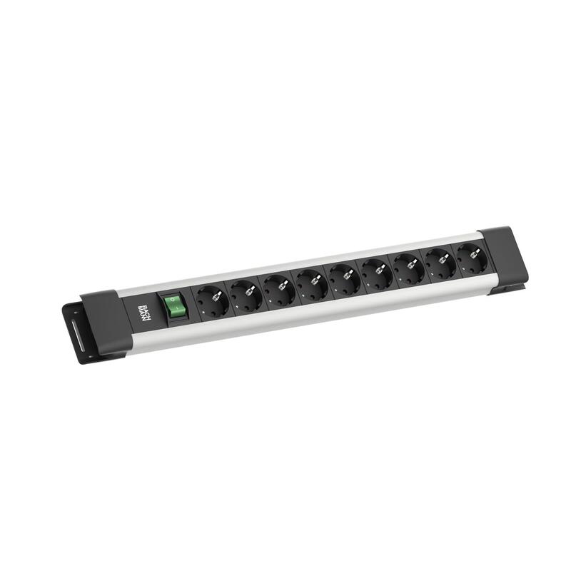 Bachmann Connectus 9XCEE7 3, 1XSCHALTER 2,0M CEE7 7 Grey