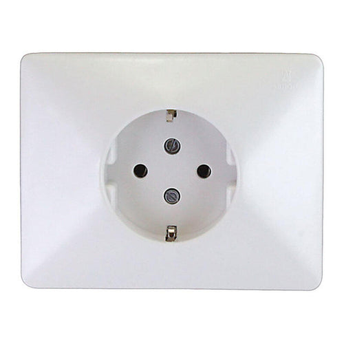 Base Plug 2P + Tt Schuko 25A 380V~ White — image 1