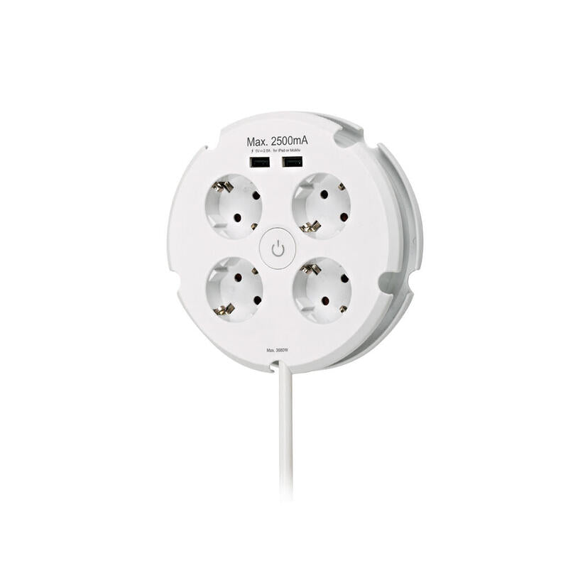Base Multiple Combi 4 Sockets + 2 USB