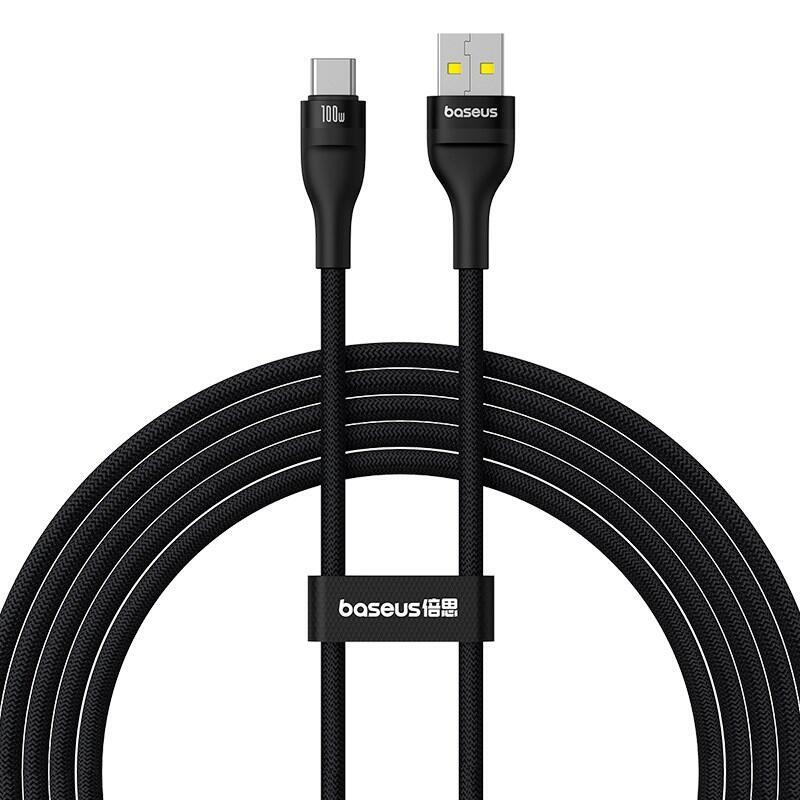 Baseus Flash 2 Cable Charging Fast USB a USB C 2M 100W Black