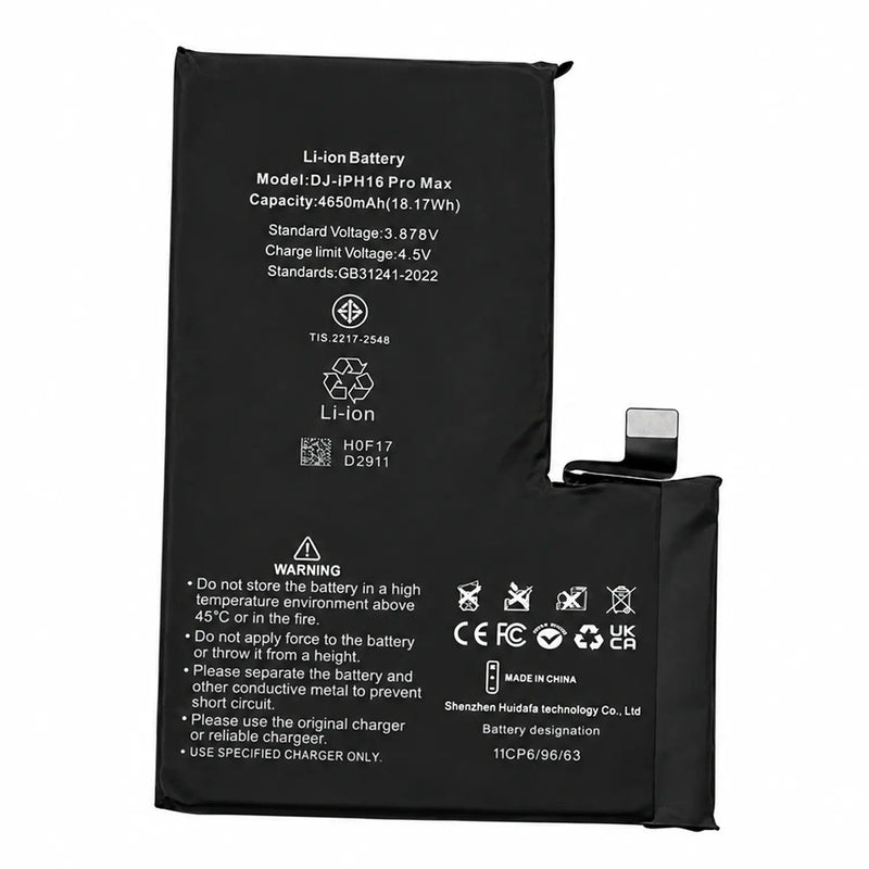 Battery Iphone 16 Pro Max. Spare Part Internal Li-ion With Flex