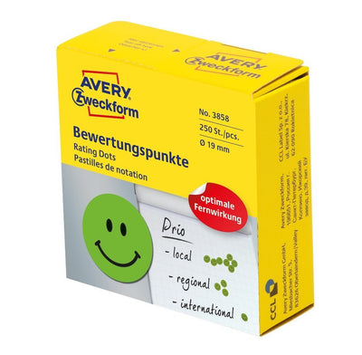 Avery Zweckform 3858 Label Self-adhesive Green Círculo Permanente 250 Pieces — image 1