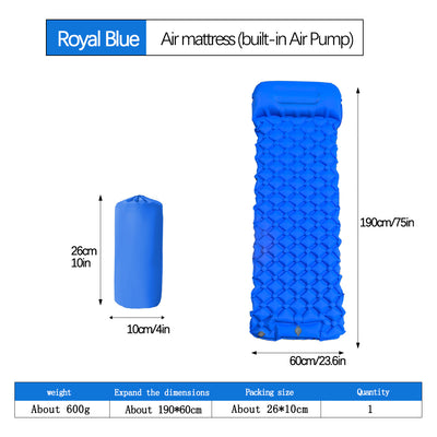 Outdoor Single Diamond TPU Inflatable Mattress