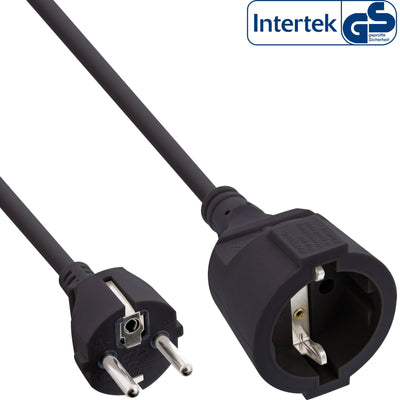 Inline Cable Extensión Power Type F Black 7M — image 1