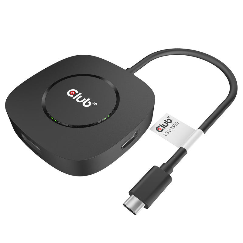 CLUB3D USB Type C 3.2 GEN1 Multistream Transport Mst Hub 1-3 DP 1.4 DP3XDP