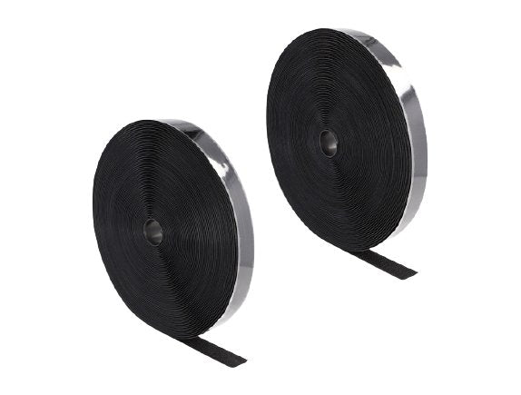 Delock 20859 Tape Hook And Bucle High Resistencia Self-adhesive 25M X An 25MM Black