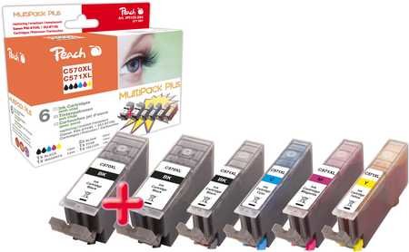 Peach 319682 Ink Canon PGI-570XL/CLI-571XL Multipackplus Black Cyan Magenta Foto Black Yellow 6 Pieces